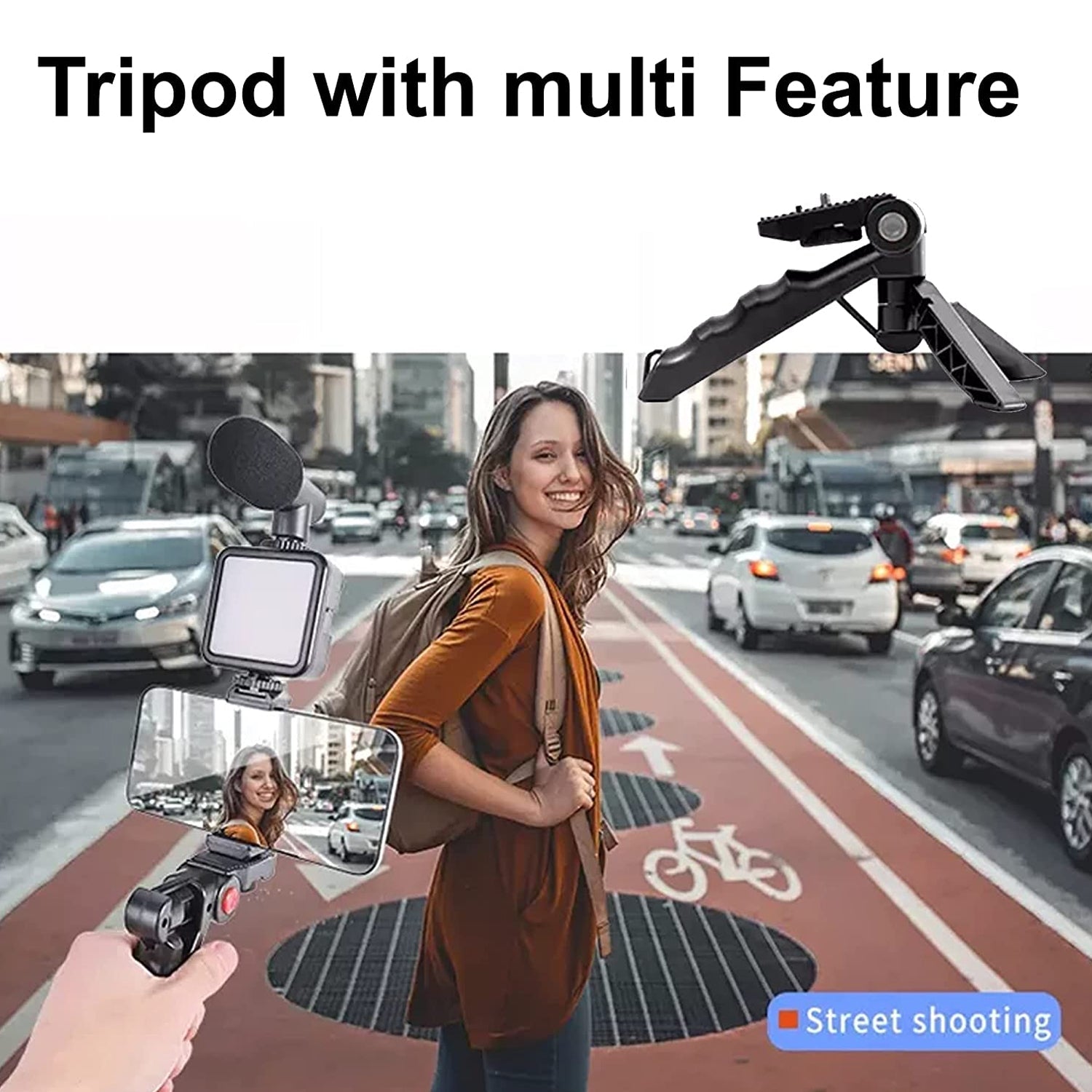 6054 Vlogging Kit for Video Making with Mic Mini Tripod Stand, LED Light & Phone Holder Clip for Making Videos DeoDap 6054 Vlogging Kit for Video Making with Mic Mini Tripod Stand, LED Light & Phone Holder Clip for Making Videos DeoDap
